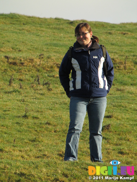 SX17186 Jenni in field at Old Beaupre Castle